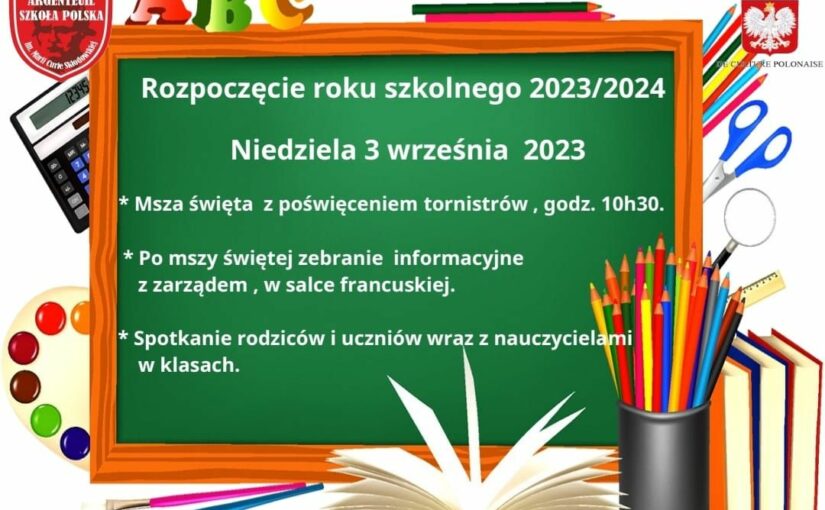 Nowy rok szkolny 2023-2024